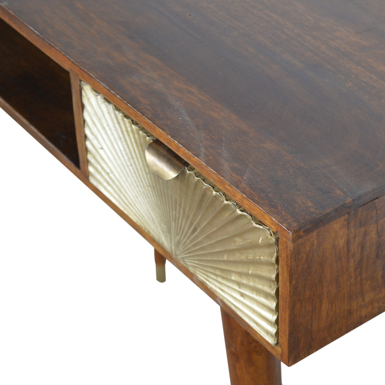 Sunrise Gold Carved Writing Desk - Luxe Home Comforts