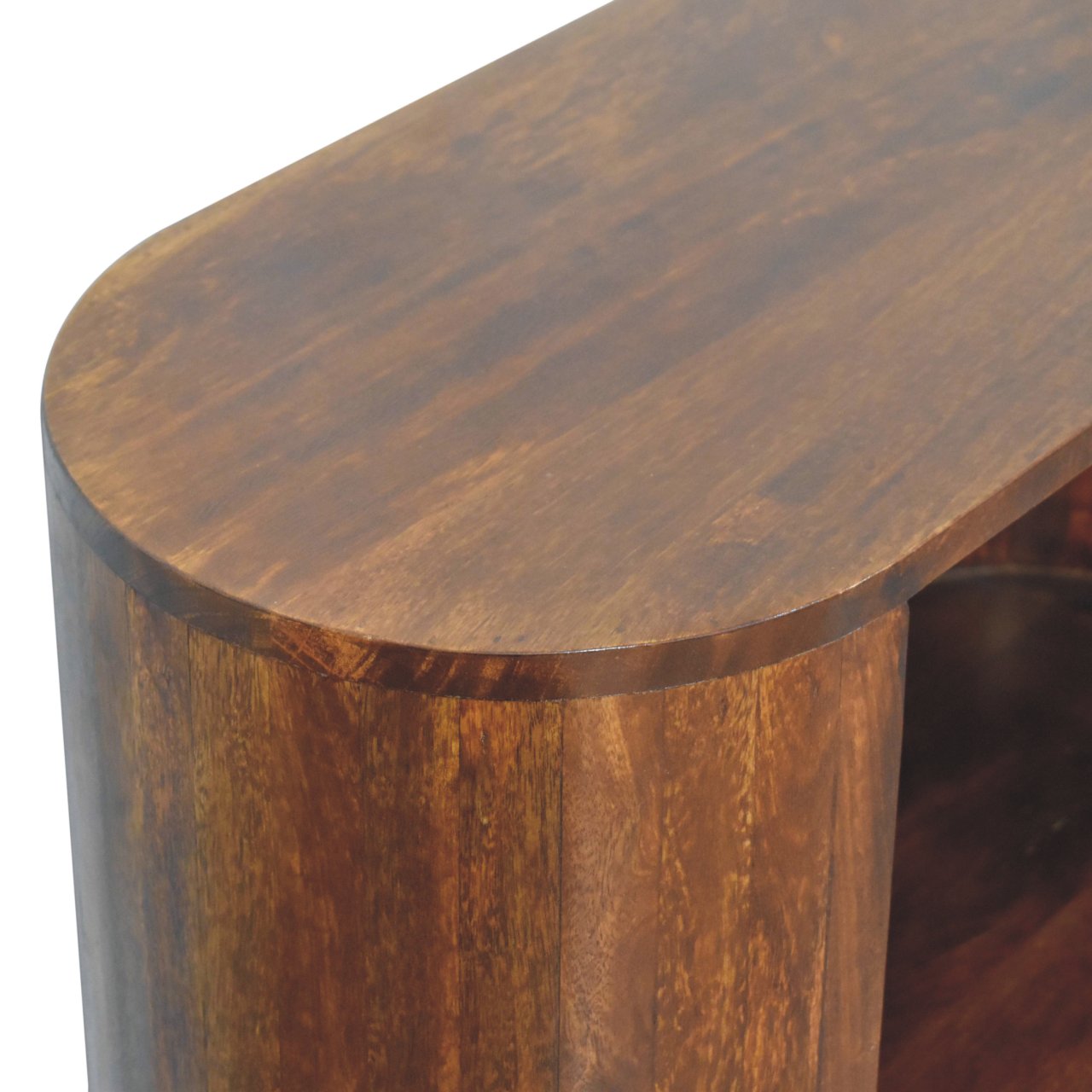 T-bar Cortez Chestnut Open Slot Cabinet - Luxe Home Comforts