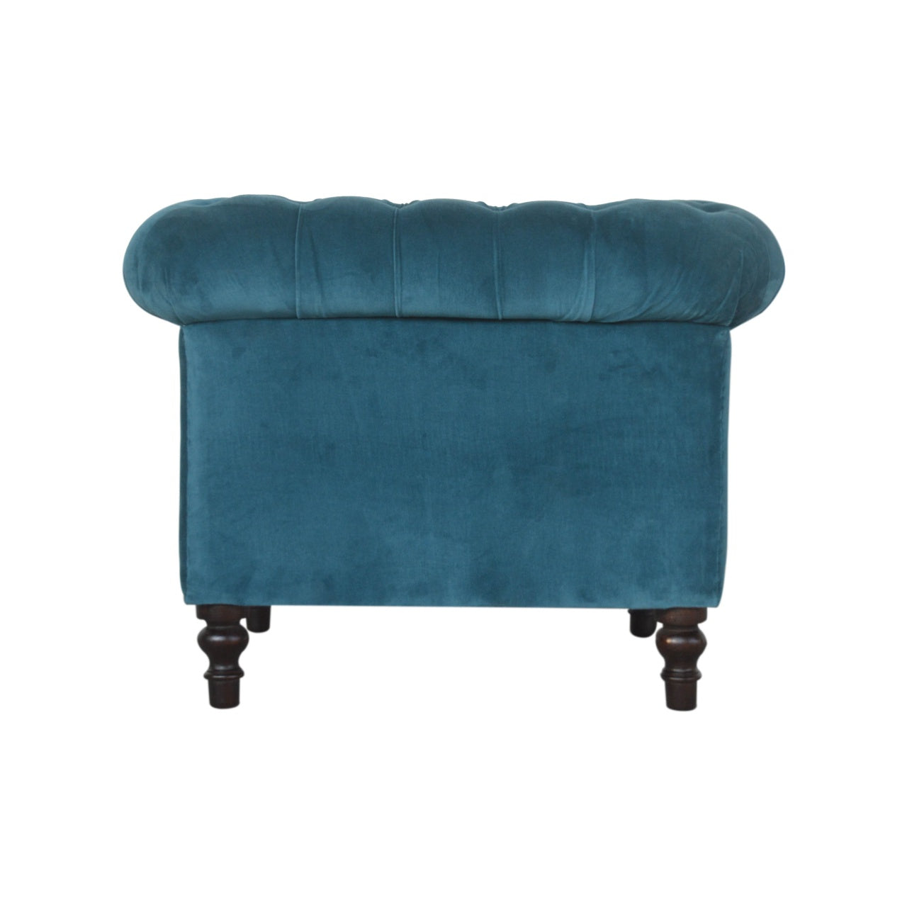 Teal Velvet Chesterfield Armchair - Luxe Home Comforts