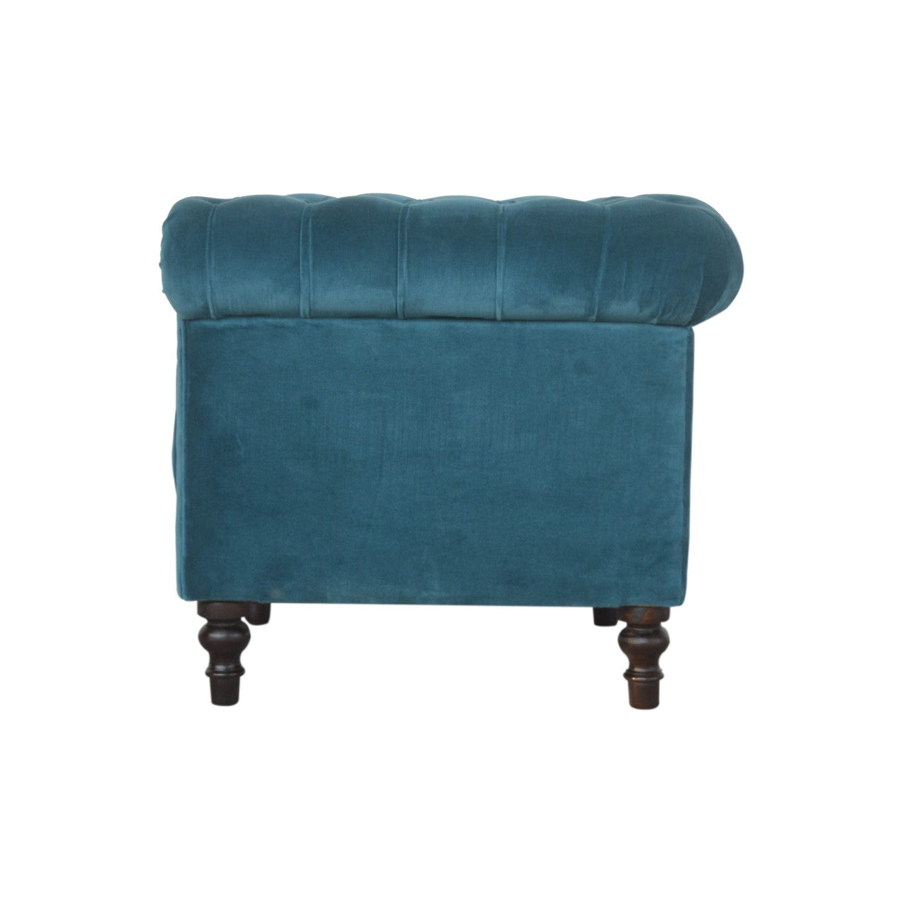 Teal Velvet Chesterfield Armchair - Luxe Home Comforts