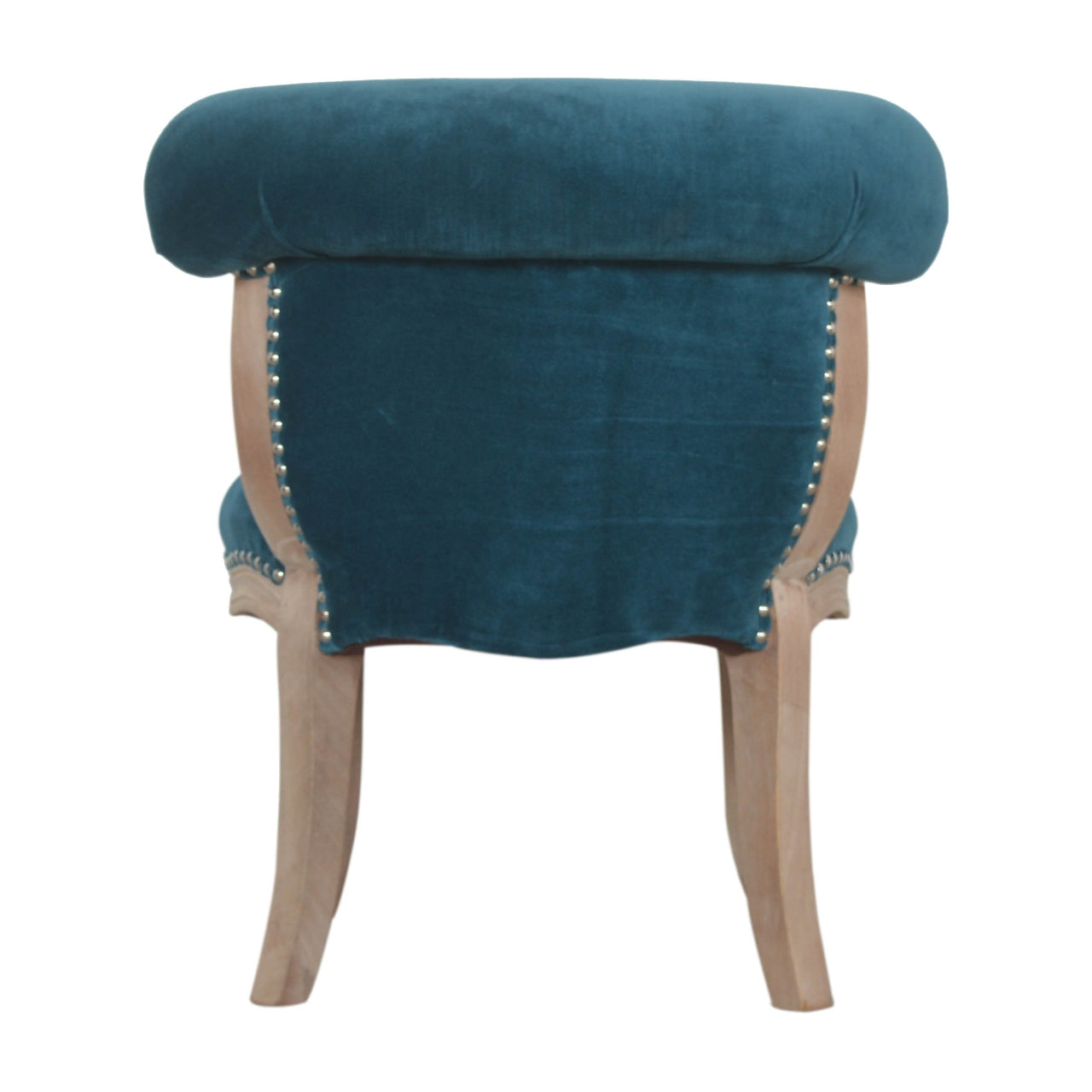 Teal Velvet Studded Chair - Luxe Home Comforts