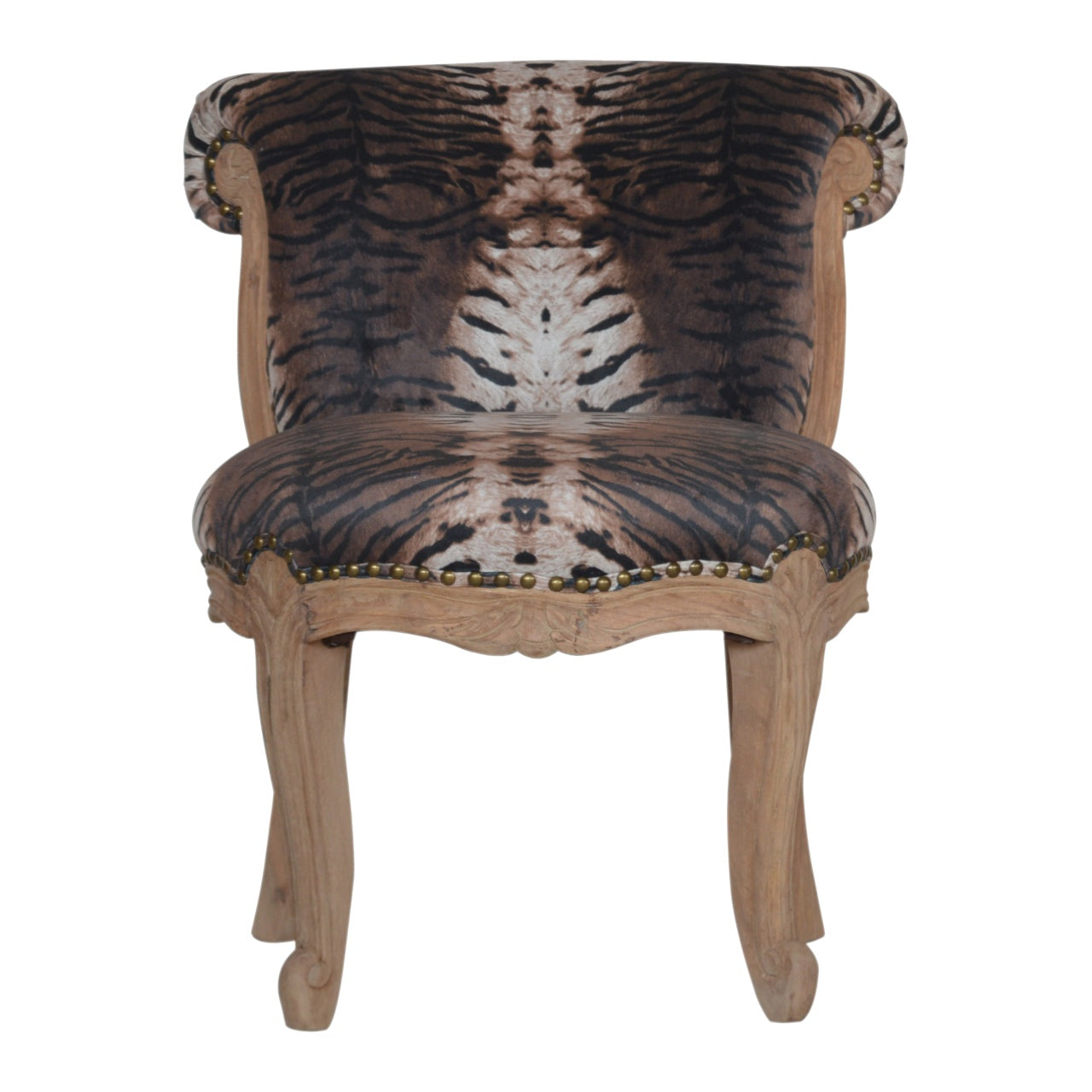 Tiger Printed Studded Chair - Luxe Home Comforts