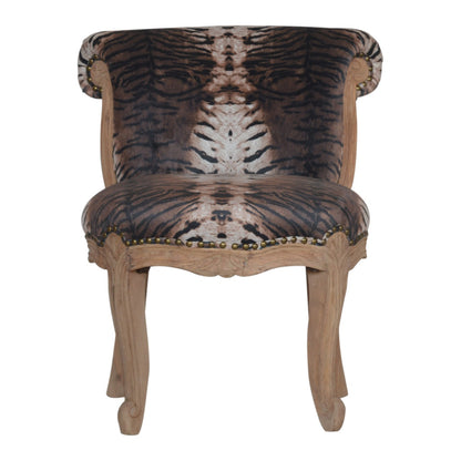 Tiger Printed Studded Chair - Luxe Home Comforts