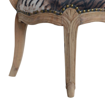 Tiger Printed Studded Chair - Luxe Home Comforts