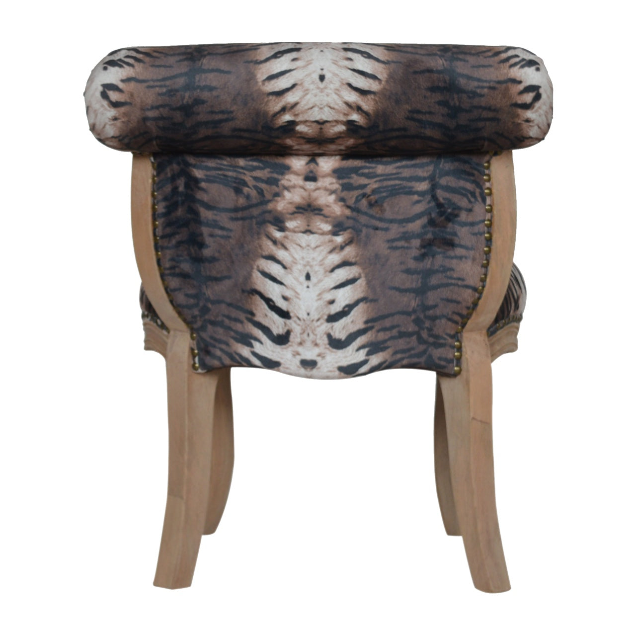 Tiger Printed Studded Chair - Luxe Home Comforts