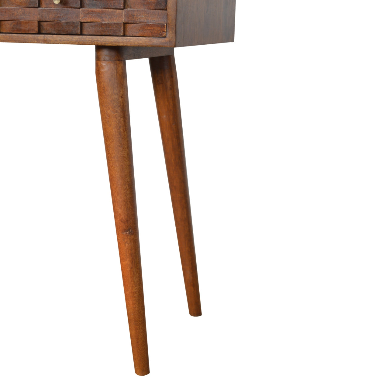 Tile Carve Chestnut Console Table - Luxe Home Comforts