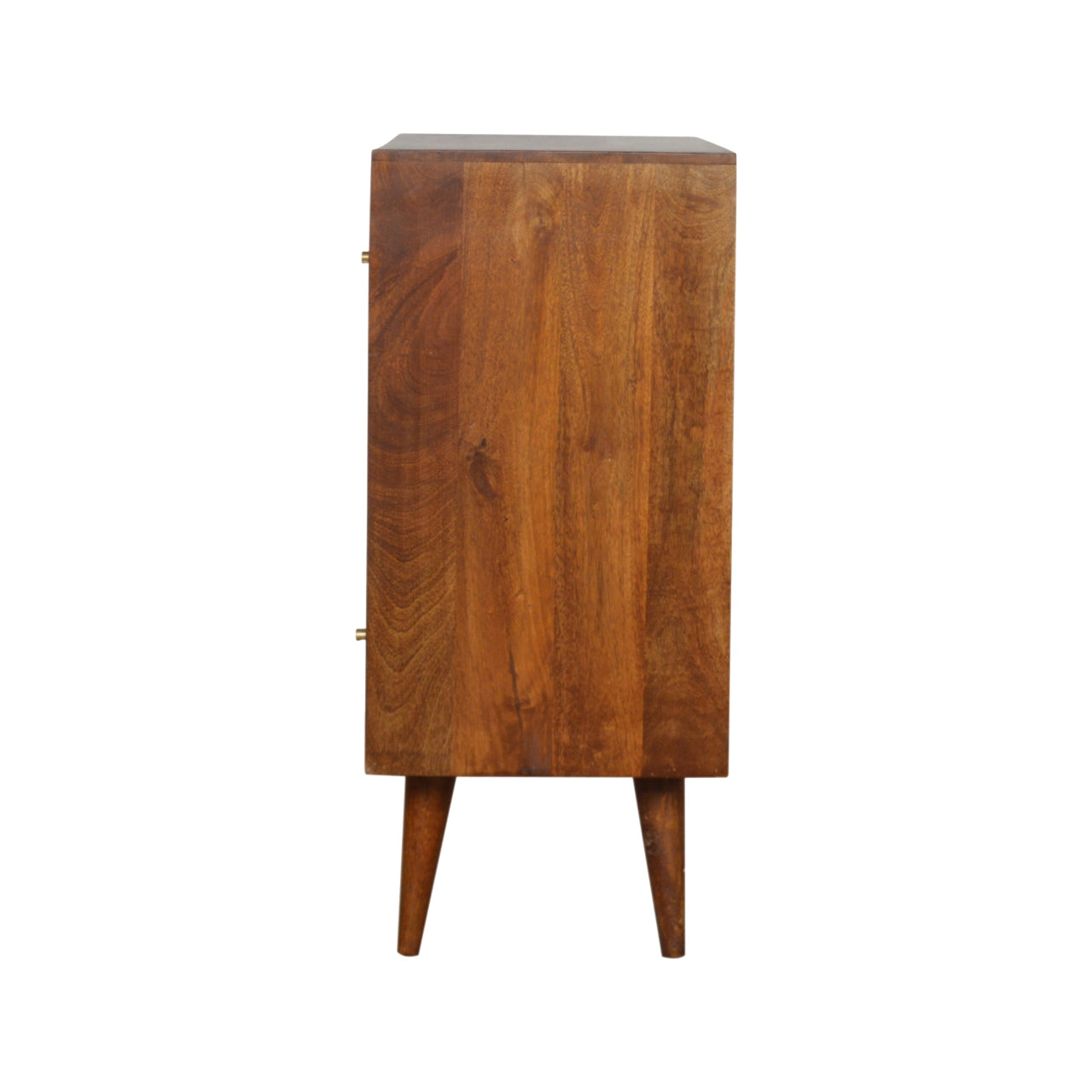 Tile Carved Chestnut Chest Of Drawers - Luxe Home Comforts