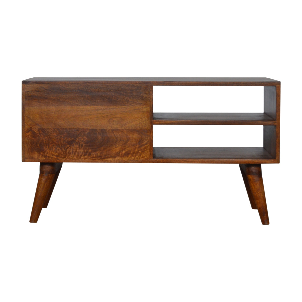 Tile Carved Chestnut TV Unit - Luxe Home Comforts