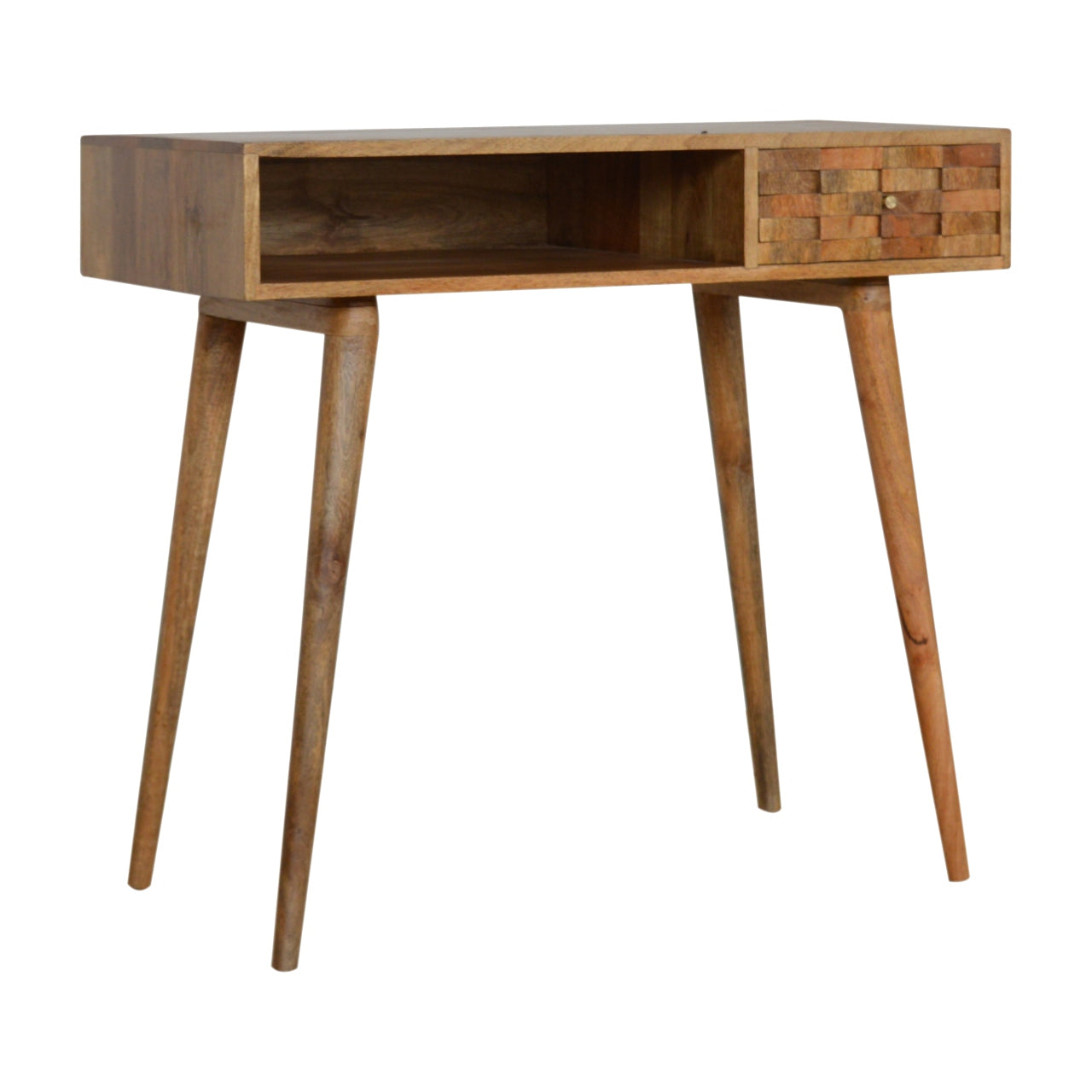 Tile Carved Open Slot Writing Desk - Luxe Home Comforts