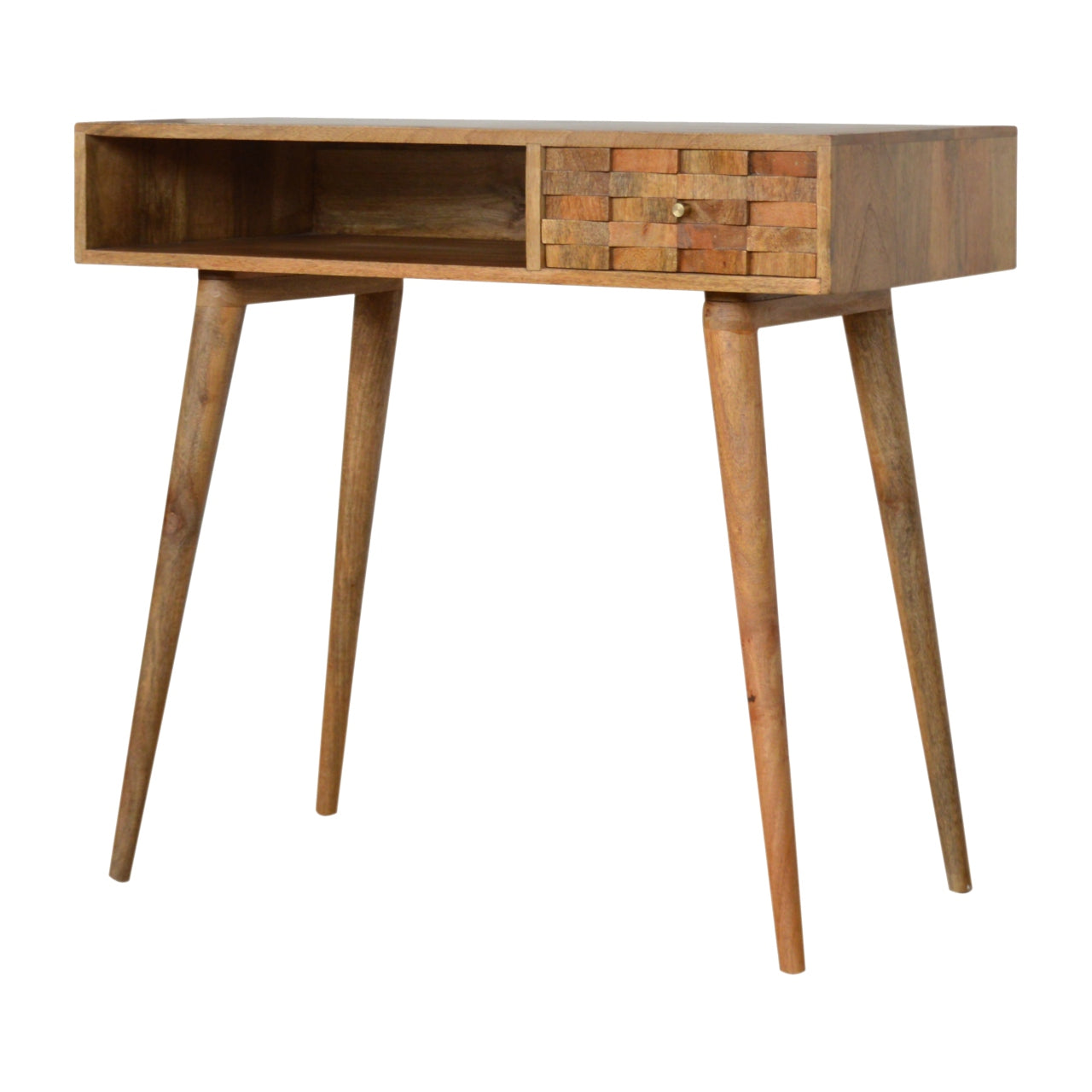 Tile Carved Open Slot Writing Desk - Luxe Home Comforts