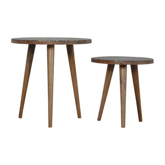 Tree Trunk Footstool Set of 2 - Luxe Home Comforts