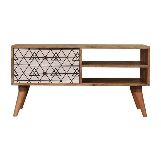 Triangle Printed Media Unit - Luxe Home Comforts