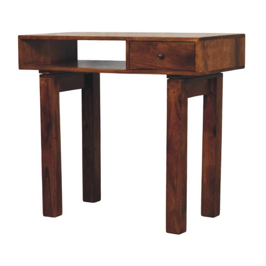 Tula 1 Drawer Chestnut Writing Desk - Luxe Home Comforts