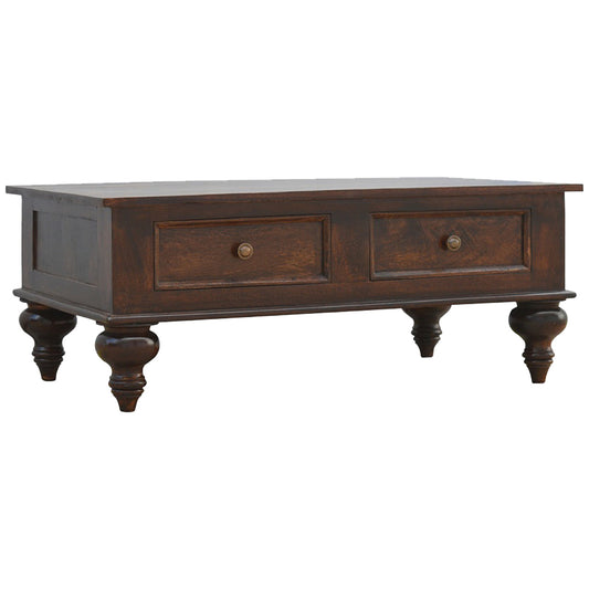 Turned 4 Drawer Coffee Table - Luxe Home Comforts