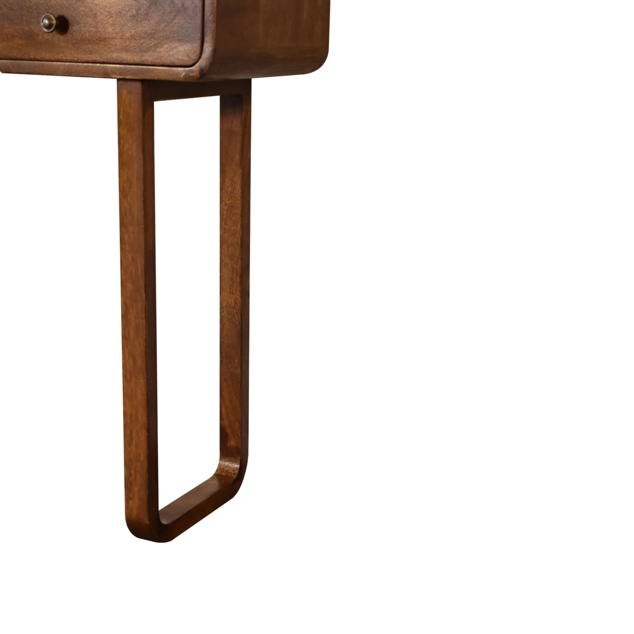 U-Curved Chestnut Console Table - Luxe Home Comforts