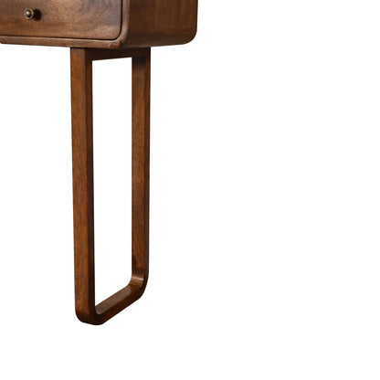 U-Curved Chestnut Console Table - Luxe Home Comforts