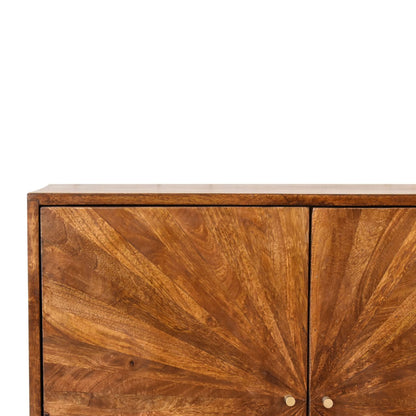U-Shape Chestnut Sunrise Cabinet - Luxe Home Comforts