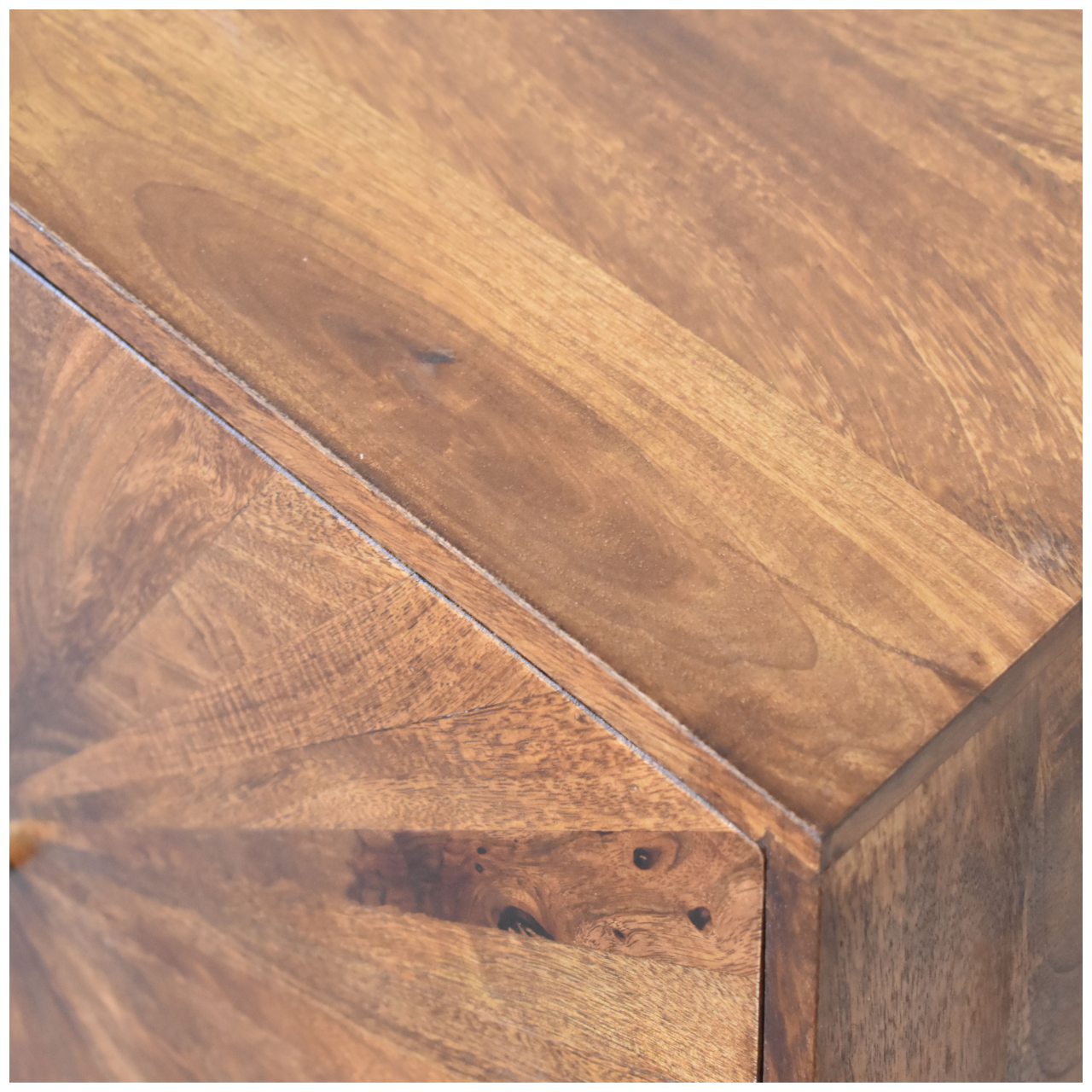 U-Shape Chestnut Sunrise Cabinet - Luxe Home Comforts