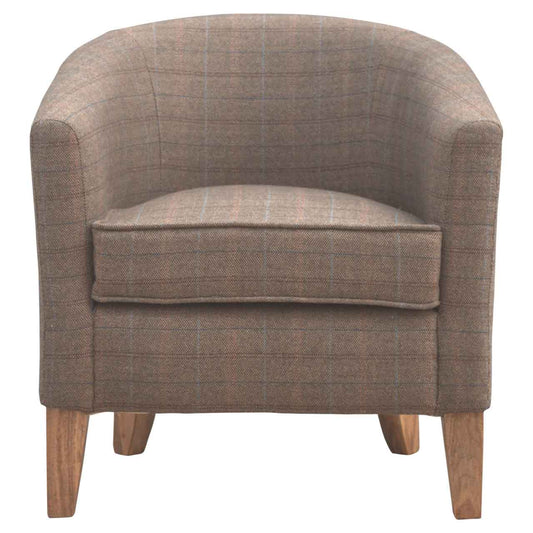 Upholstered Tweed Tub Chair - Luxe Home Comforts
