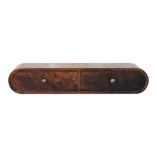 Wall Mounted California Walnut Console Table - Luxe Home Comforts