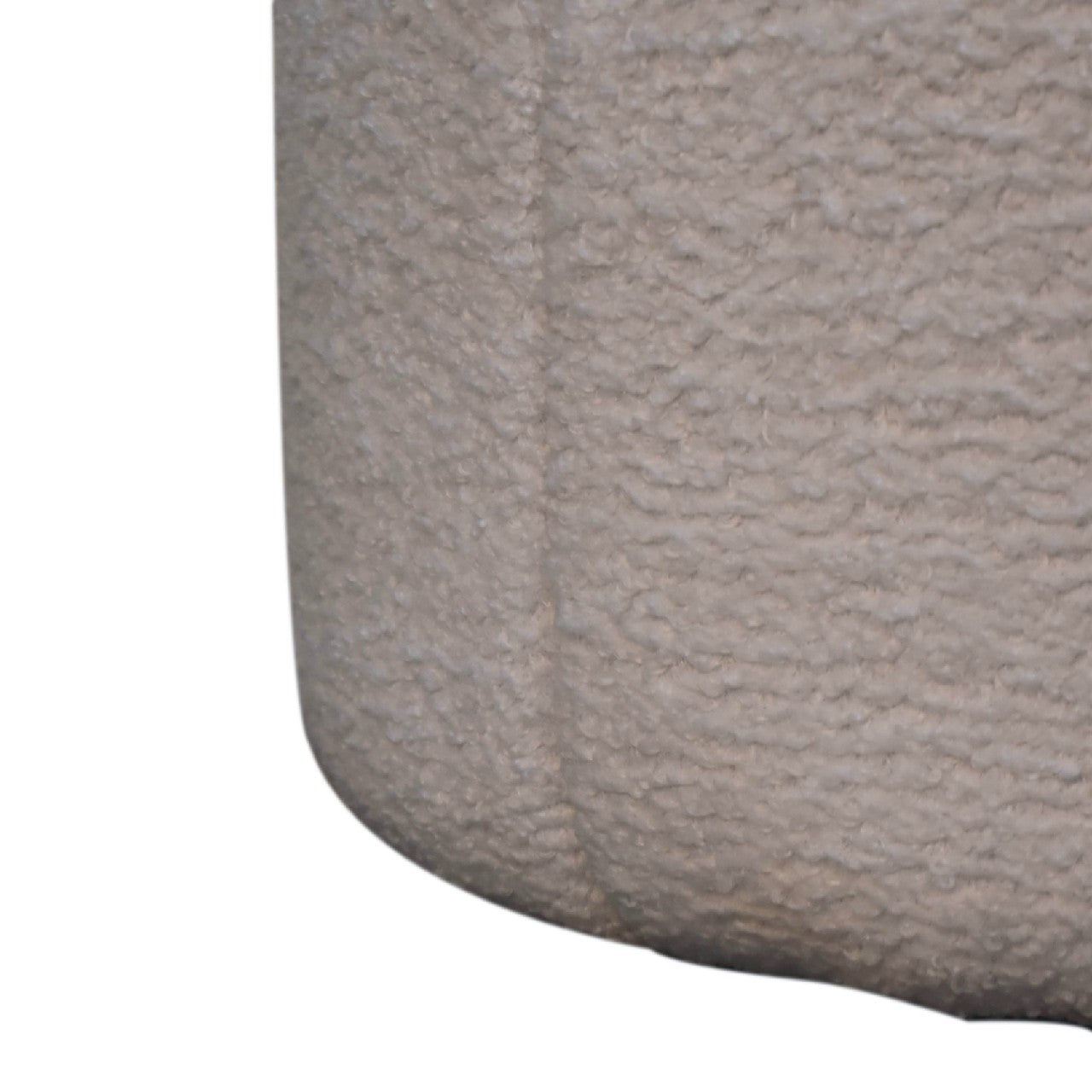 White Boucle Circus Footstool - Luxe Home Comforts