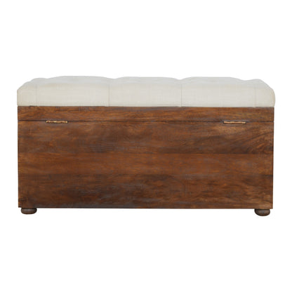 White Linen Storage Trunk - Luxe Home Comforts