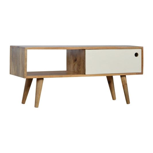 White Sliding Media Unit - Luxe Home Comforts