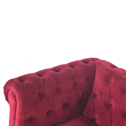 Wine Red Chesterfield Armchair - Luxe Home Comforts