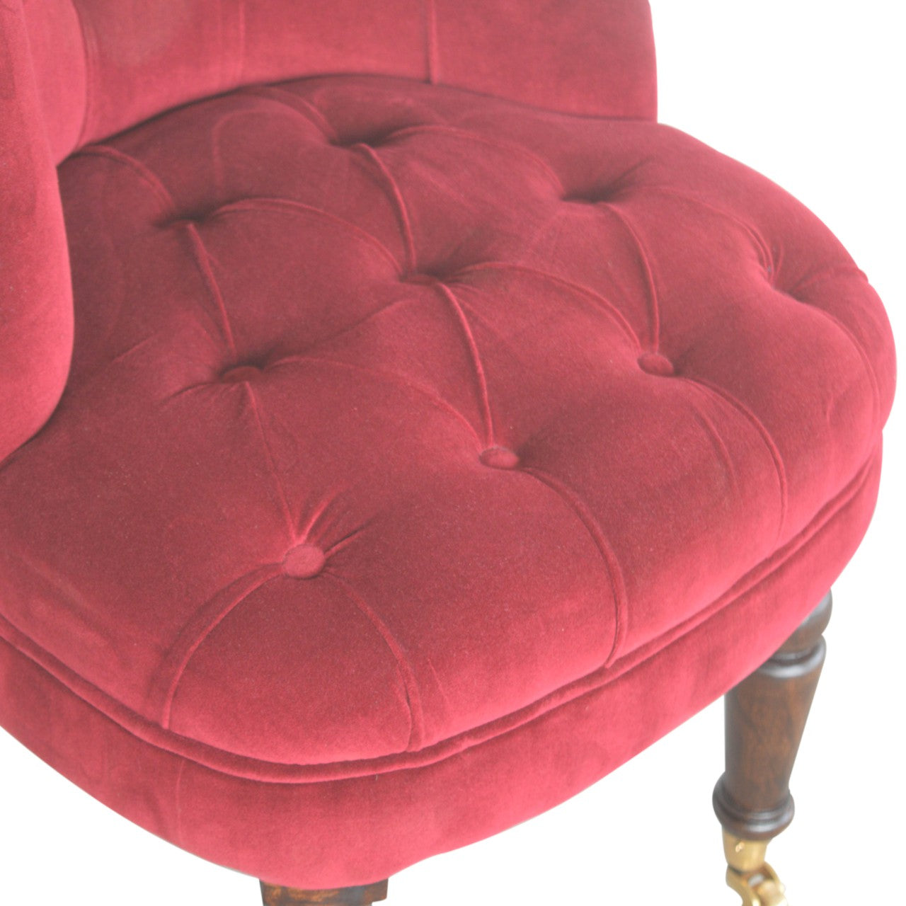 Wine Red Velvet Accent Chair - Luxe Home Comforts