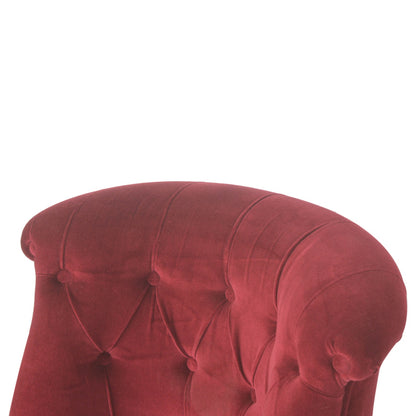 Wine Red Velvet Accent Chair - Luxe Home Comforts