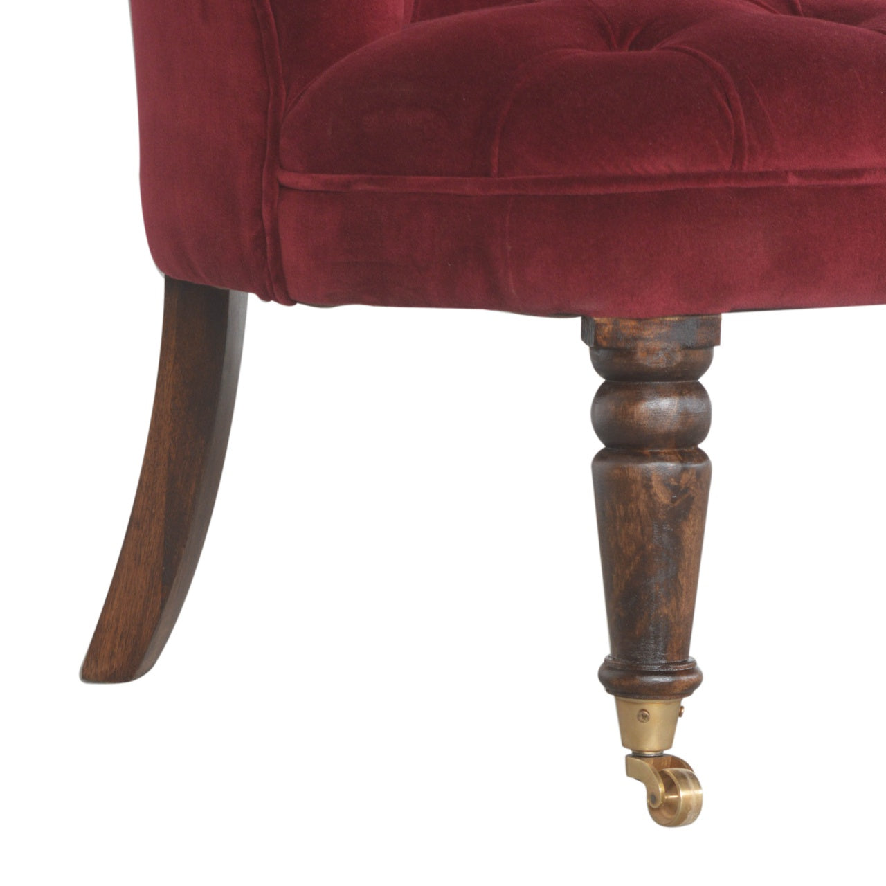 Wine Red Velvet Accent Chair - Luxe Home Comforts