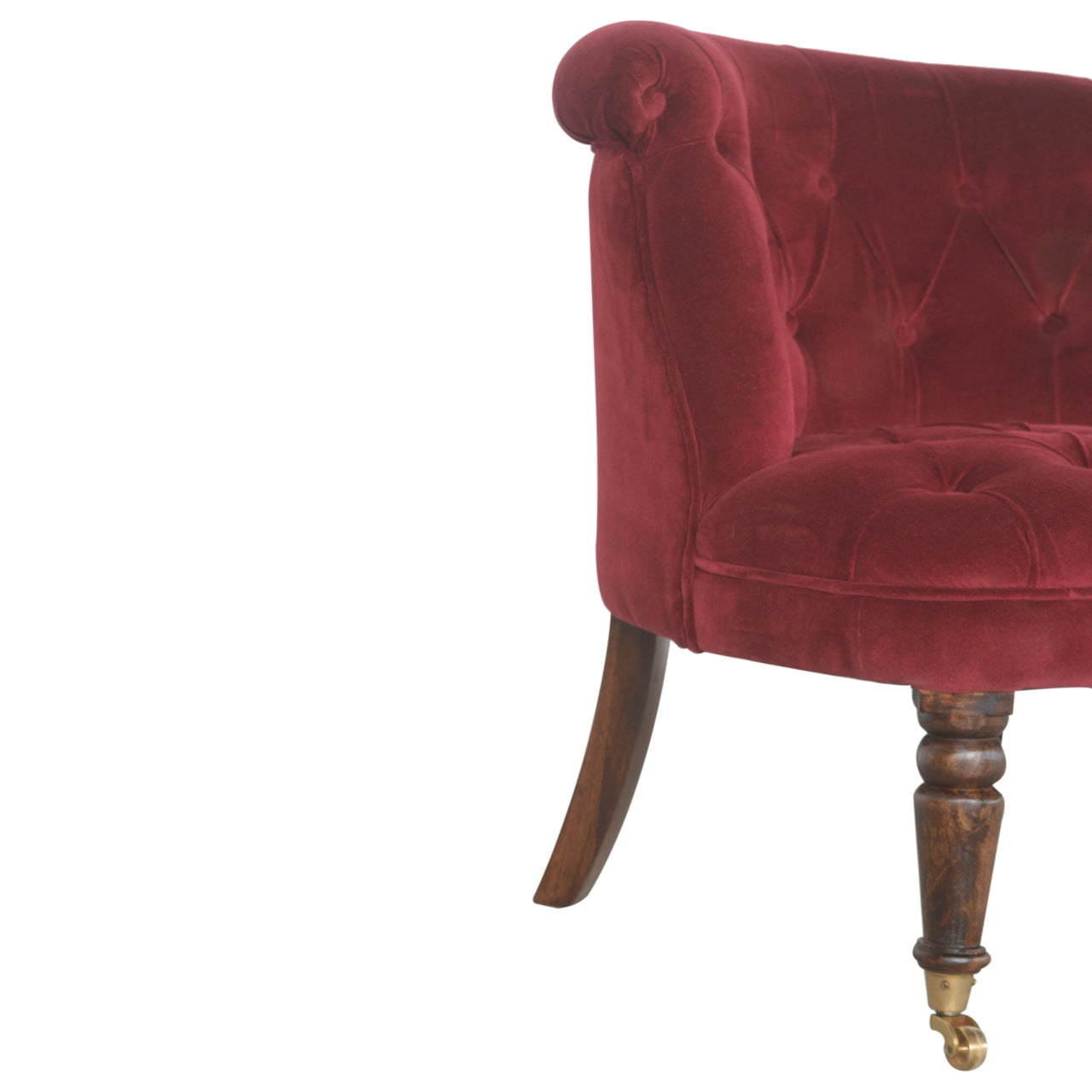 Wine Red Velvet Accent Chair - Luxe Home Comforts