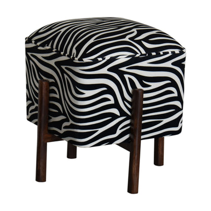 Zebra Footstool - Luxe Home Comforts