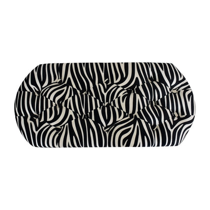 Zebra Print Deep Button Bench - Luxe Home Comforts
