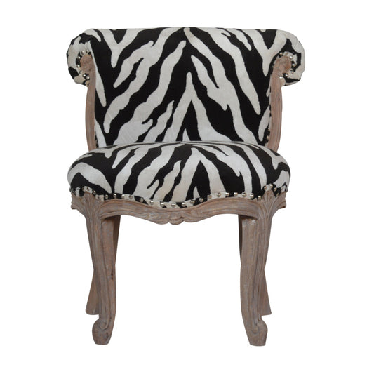 Zebra Printed Studded Chair - Luxe Home Comforts