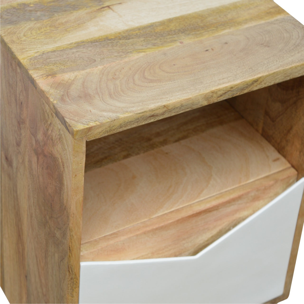White Envelope Bedside Table