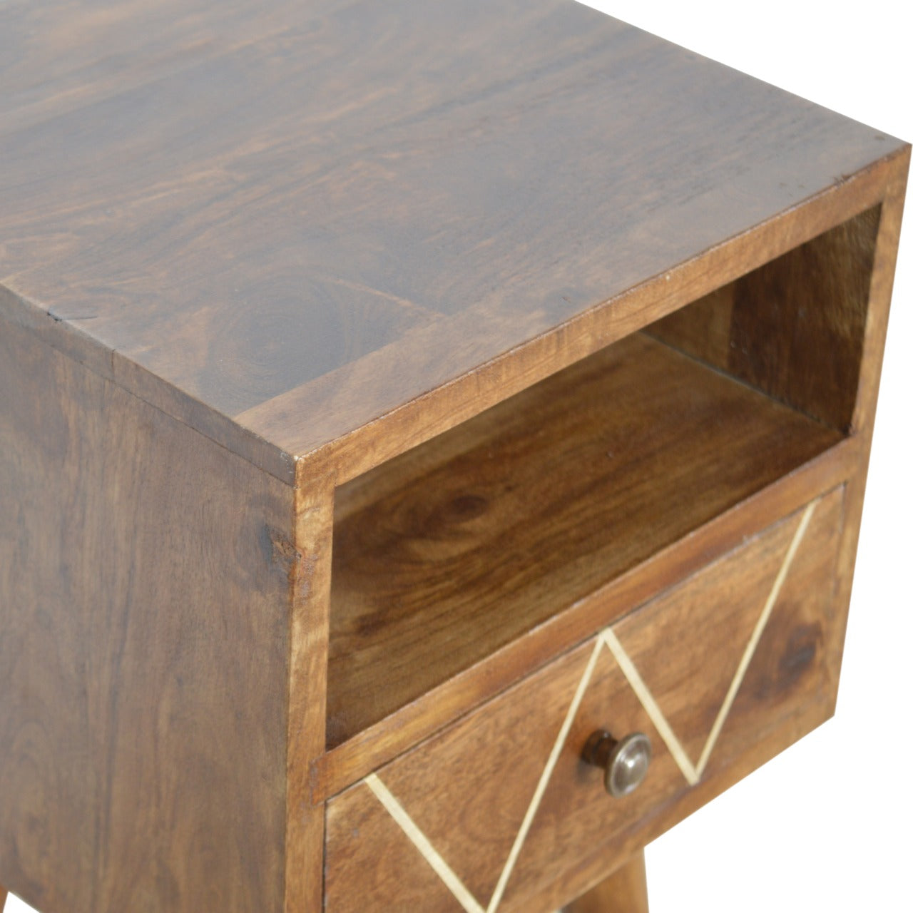 Mini Geo Brass Bedside Table